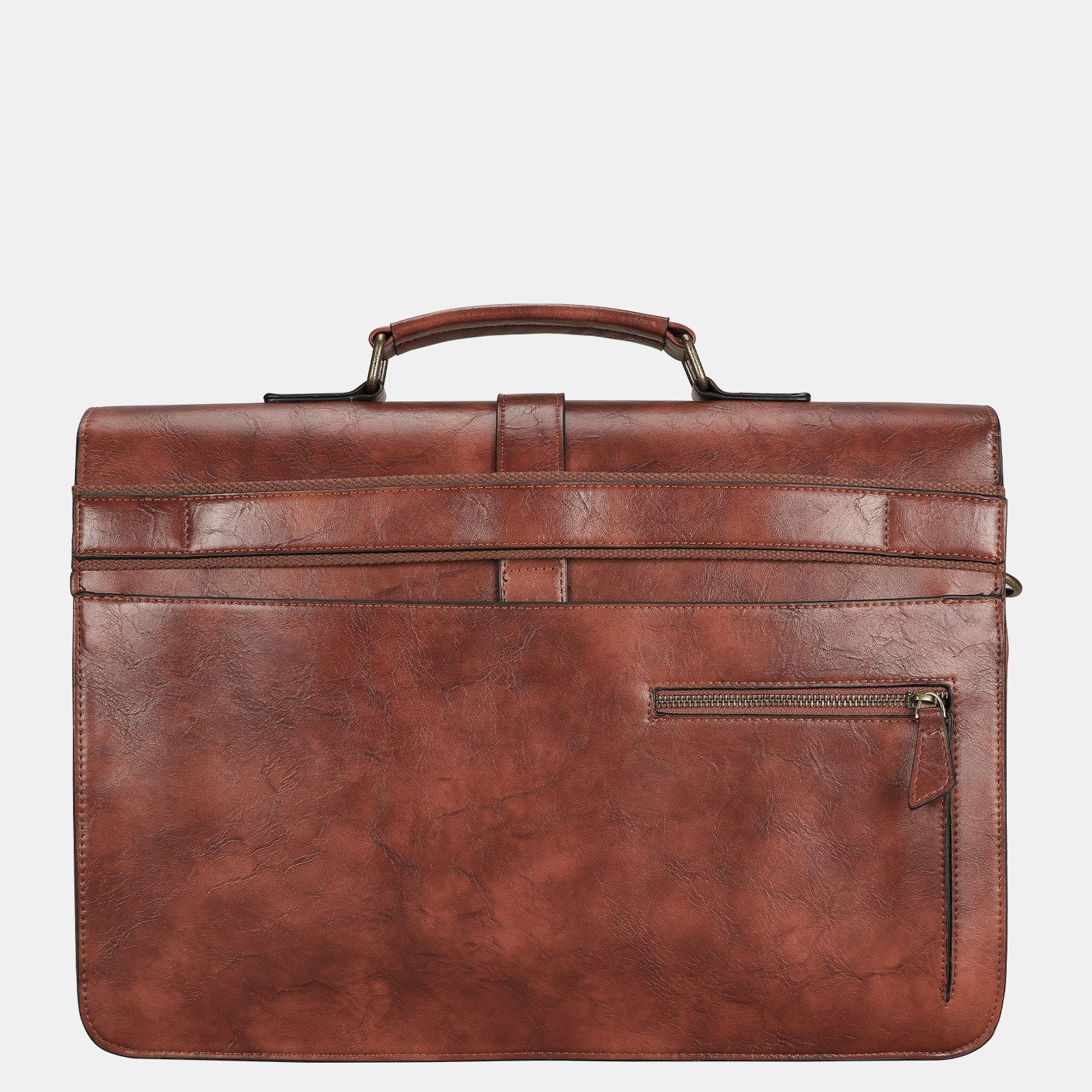 Vintage Leather Briefcase Messenger Bag